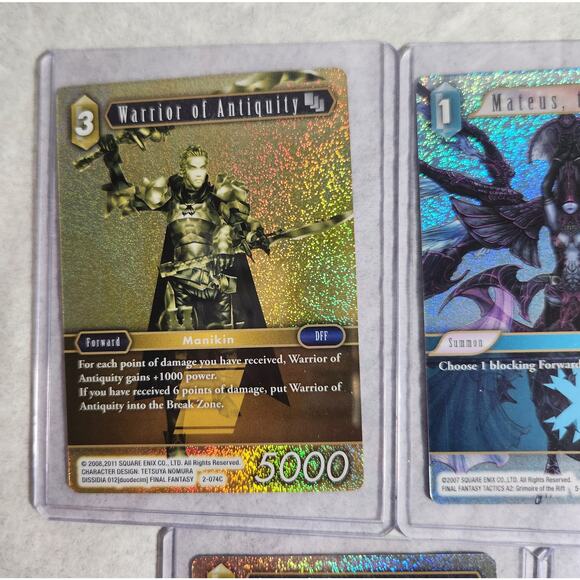 Final Fantasy TCG Foils Lot Of 7 Common, Rare, And Hero 2007-2011 VG+ - Picture 2 of 9